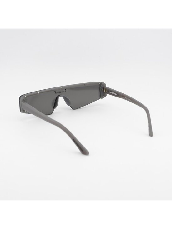 Balenciaga BB0003S 011 Sunglasses Grey Shield Frame, Silver Mirror Lenses main image 11
